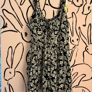 Floral Black and White Romper
